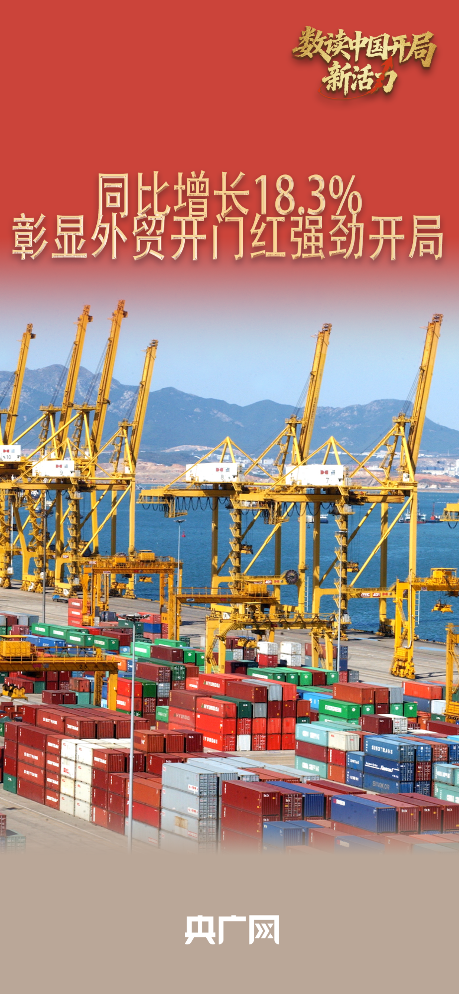 数读中国开局新活力丨同比增长18.3%，彰显外贸“开门红”强劲开局